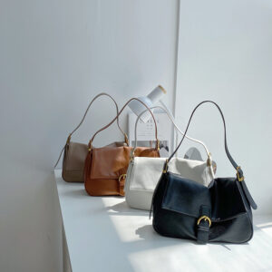 PU retro portable baguette bag